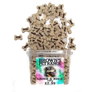 Browns Training Treats – Lamb & Rice Bones 200g