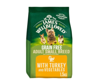 James Wellbeloved Adult Small Breed Grain Free Turkey 1.5kg